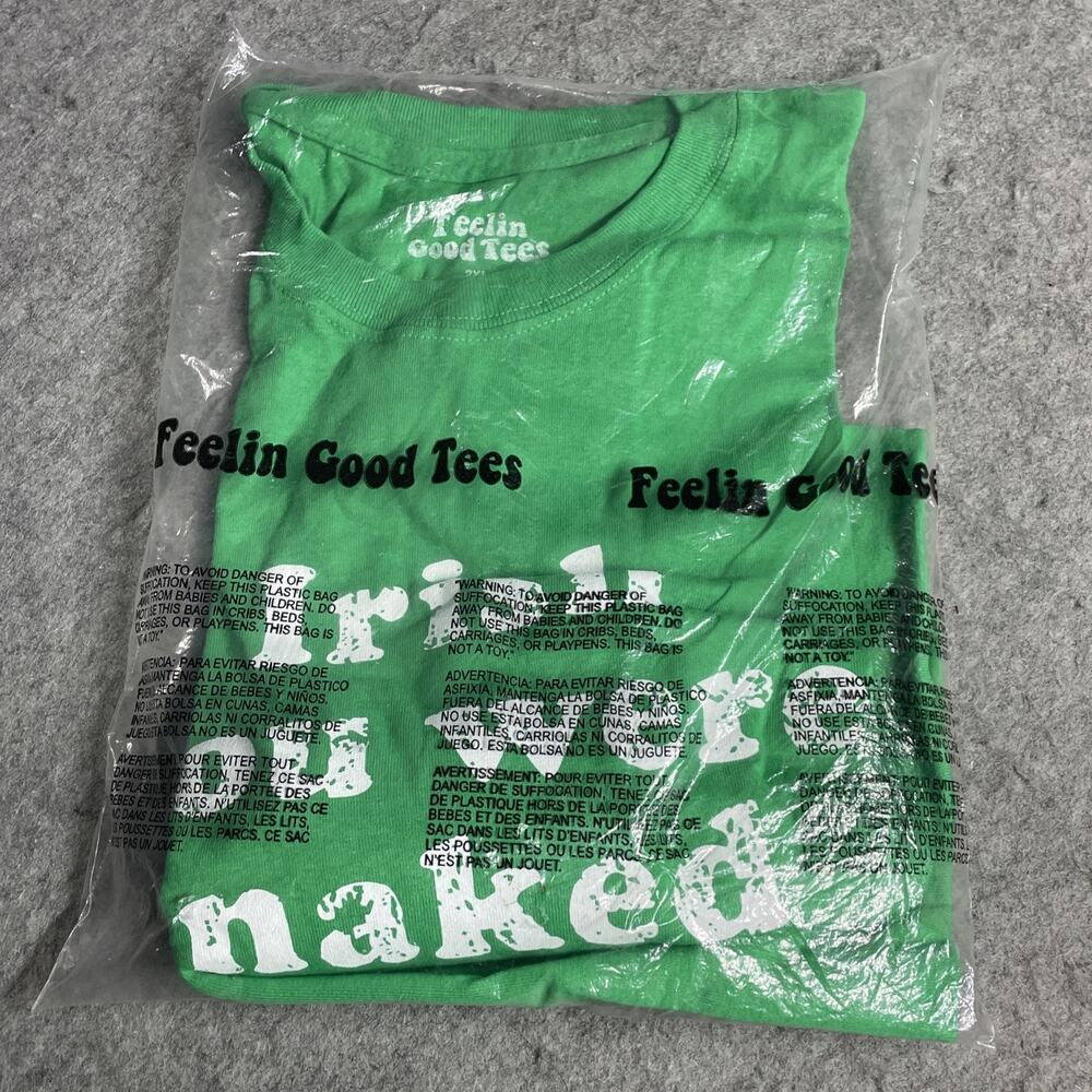 Feeling Good Tees "Irish You Were Naked" Mens 2XL Green T-shirt St Patrick's Day